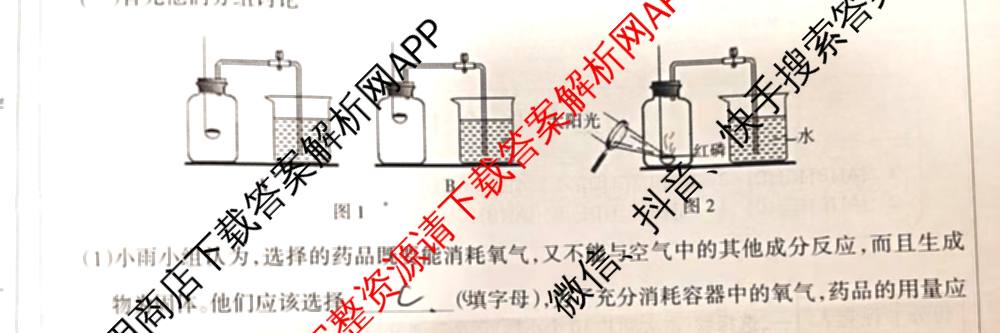河北省2025-2026学年第一学期学业水综合评价(一)九年级试卷及答案汇总: 含英语(人教版)、物理(人教版)、数学(人教版)试卷解析化学试题