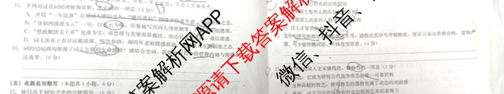云南省名校联盟2026届高三上学期联考模拟(四)[试卷无标题]（含政治、地理、历史等）语文试题