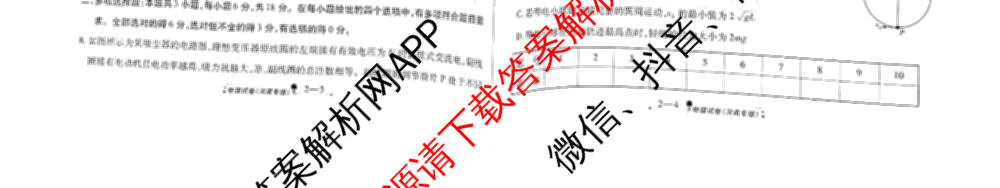 天一大联考2026届高考全真模拟卷(二)2试卷及答案汇总（含生物(湖南专版)、历史(河北专版)、日语等）物理试题