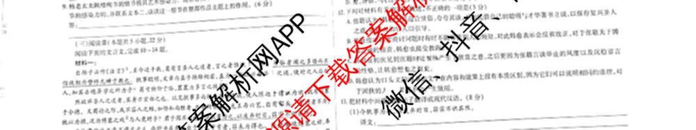 天一大联考2026届高考全真模拟卷(四)4试卷及答案汇总（含化学(甘肃专版)、政治(陕西专版)、物理(安徽专版)等49份）语文试题