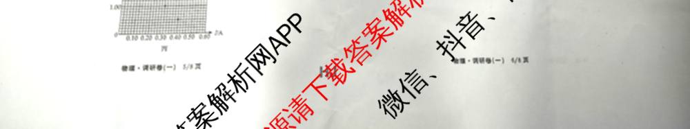 天舟高考衡中同卷2026年普通高等学校招生全国统一考试模拟调研卷(一)1（含化学(JY)、化学(山东版)、语文(A)等）物理试题