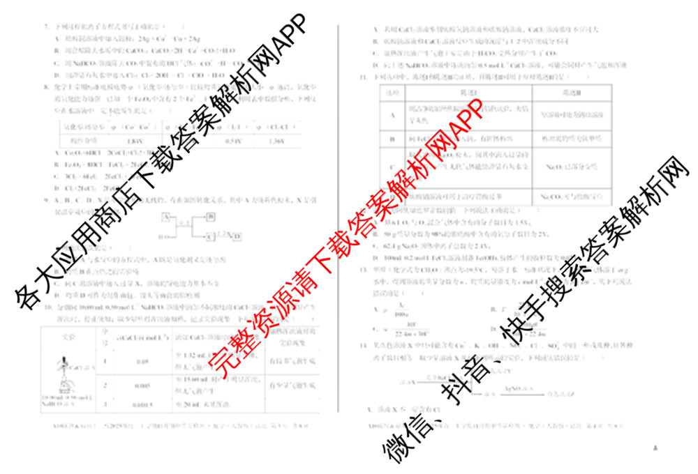 A10联盟&宿州十三校2025级高一上学期11月期中质量检测试卷及答案汇总（19科全）化学试题