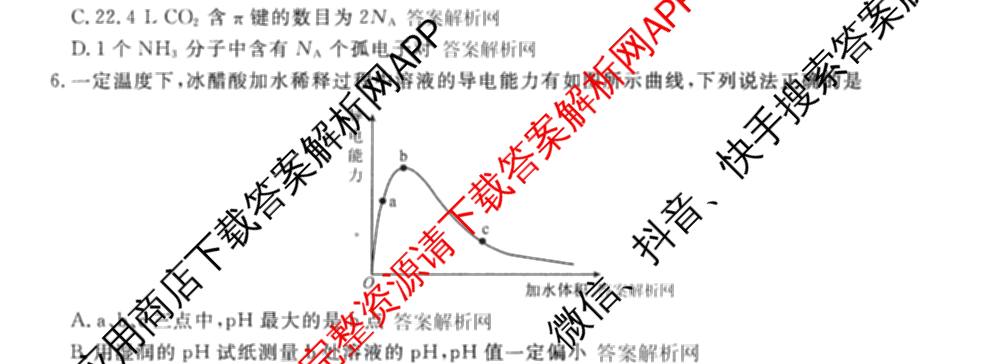 衡水金卷先享题月考卷2025-2026学年度上学期高二年级期末考试各科答案及试卷（含英语(人教版)、语文(B版)、生物等）化学试题