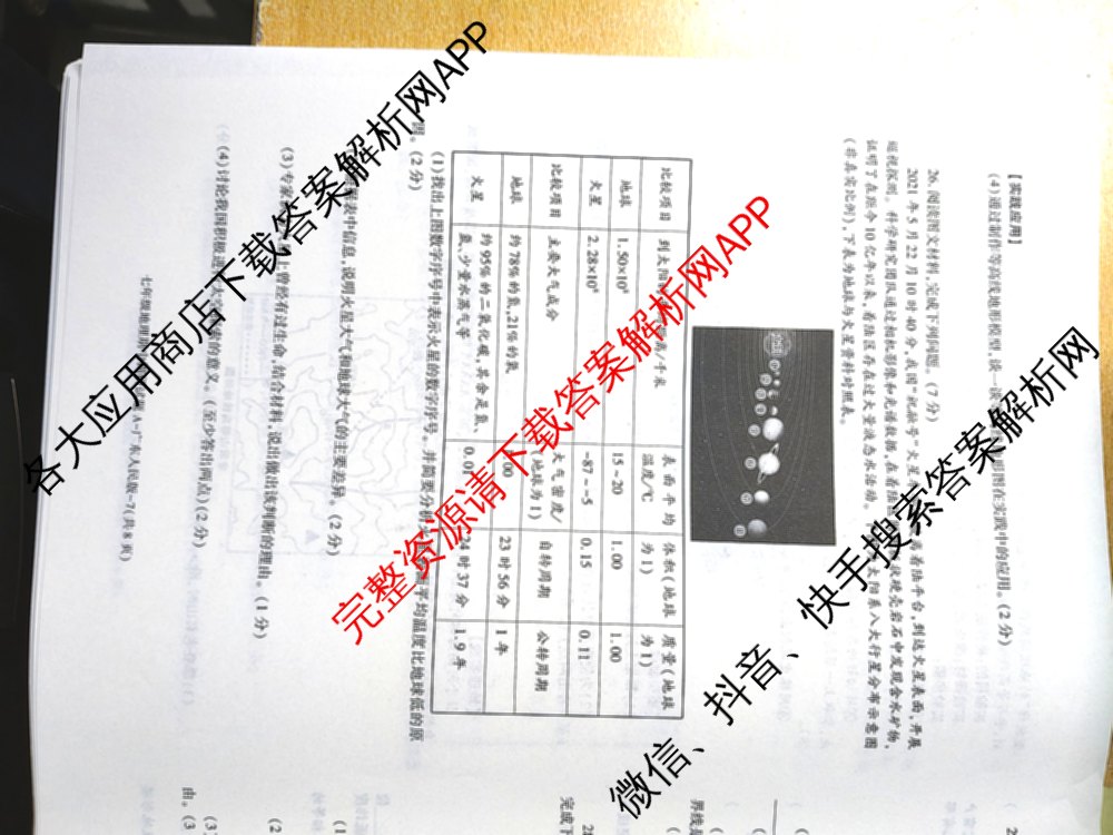 陕西省2024-2025学年度七年级第一学期期中调研试题(卷)试卷及答案汇总（17科全）地理试题