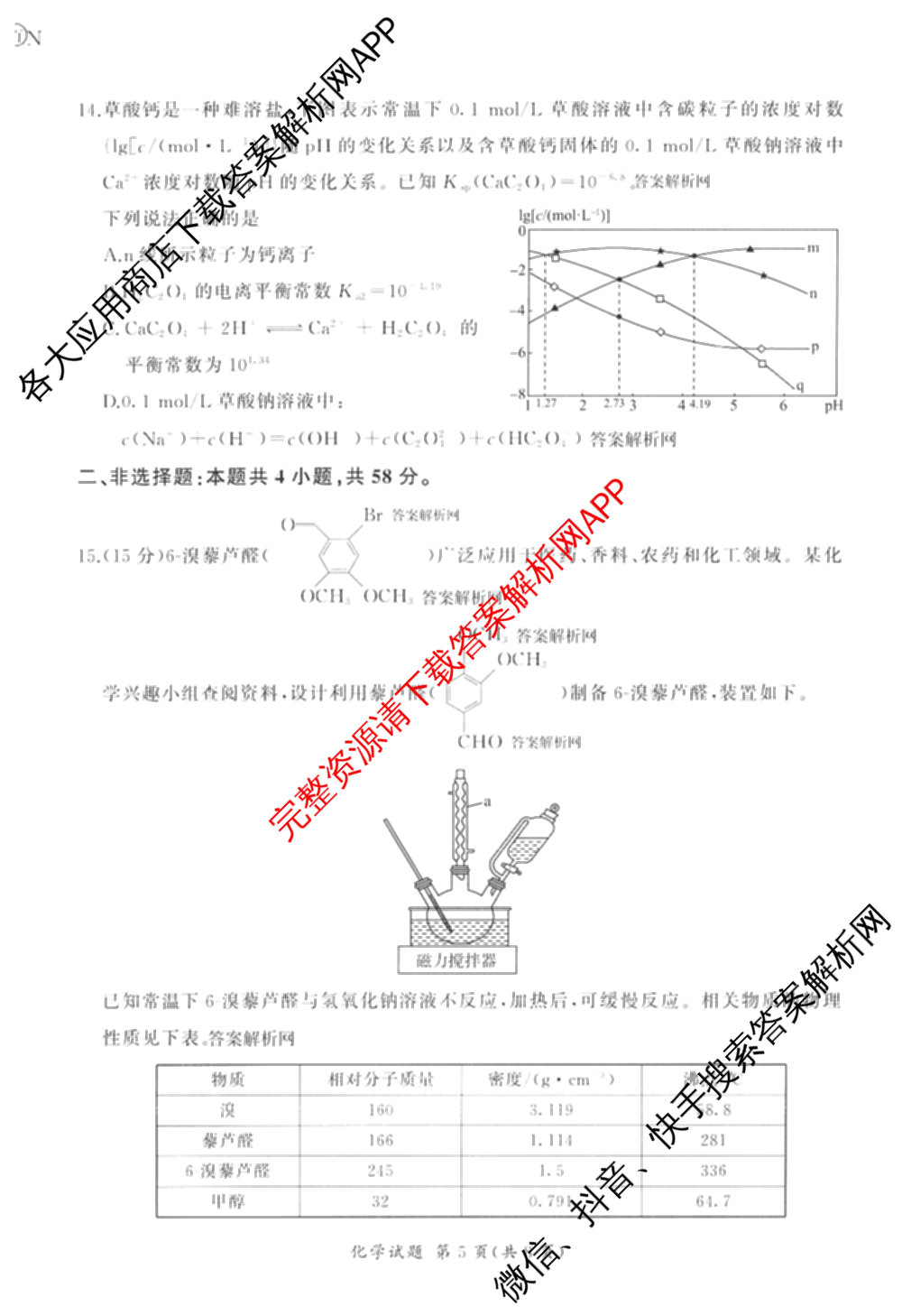 百师联盟2026届高三命题趋势预测(四)（含化学(百N)、政治(百A)、数学(百B)等）化学试题