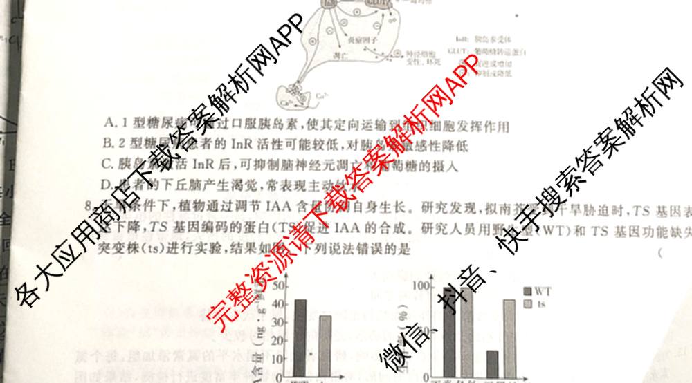 真题密卷2024-2025学年度考前冲顶实战演练(一)1试卷及答案汇总（含物理(2)、生物(4)、生物(5)等）生物试题