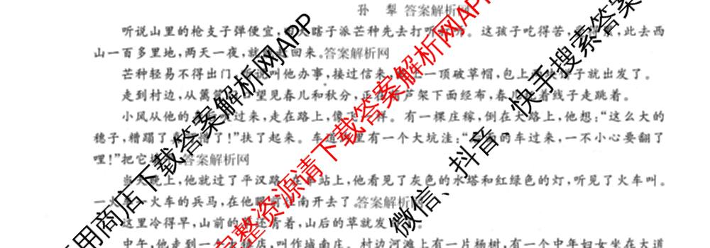 2026新高考单科模拟综合卷(六)6试卷及答案汇总(已更新生物、物理、化学(N)等18份)语文试题