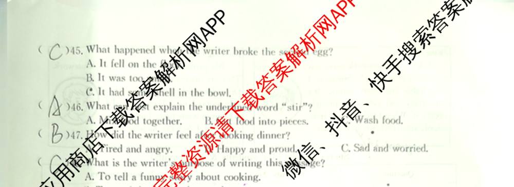 山西省2025-2026学年度八年级上学期期中阶段评估[PGZXDSHX(二)]各科答案及试卷（含数学(HSD)、地理(R)、生物(R)等）英语试题