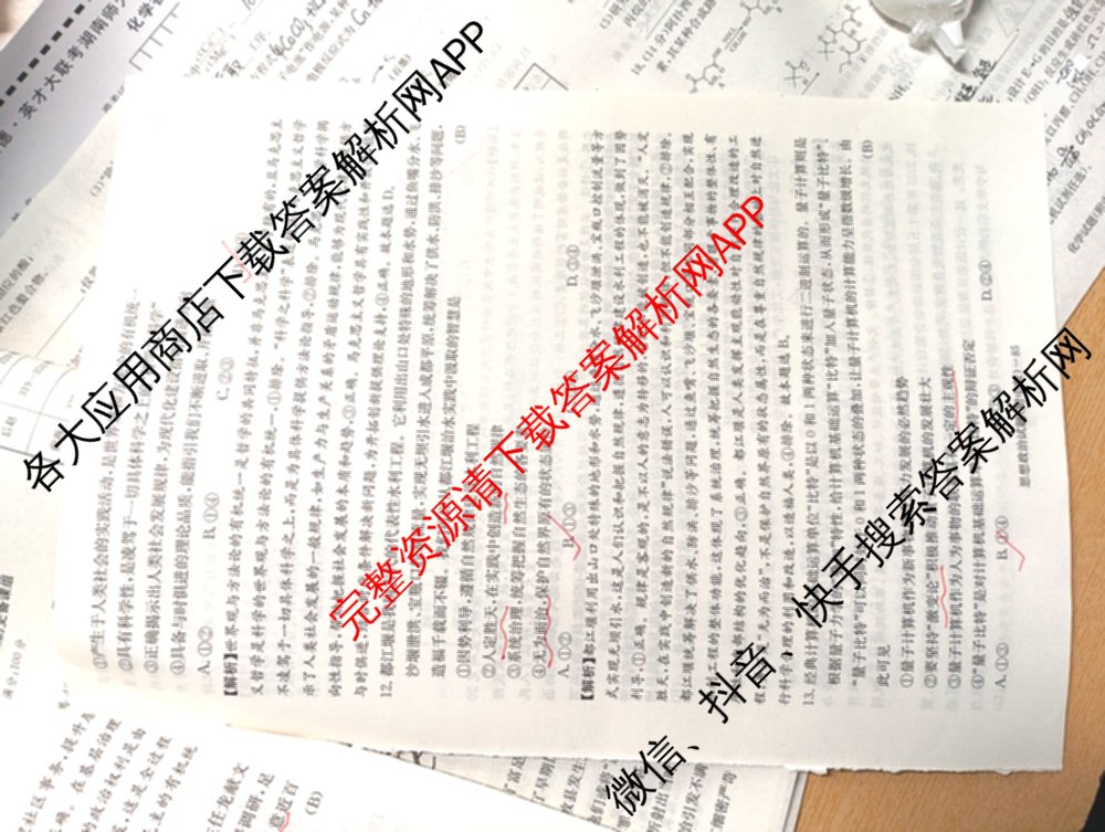 炎德英才大联考湖南师大附中2026届高三月考试卷(四)各科答案及试卷: 含物理、英语、语文试卷解析政治答案