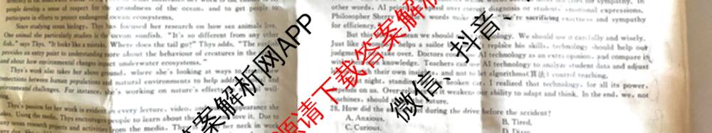 吉林省2024-2025学年高二期末考试试卷(25550B)（9科全）英语试题