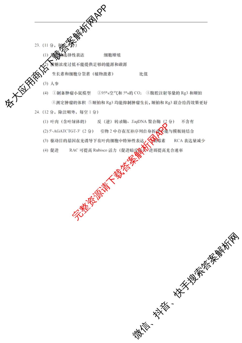 江苏省如皋市2025-2026学年度高三年级第一学期教学质量调研(一)(含语文 物理 英语等)生物答案 江苏省如皋市2025-2026学年度高三年级第一学期教学质量调研(一)(含语文 物理 英语等)生物答案