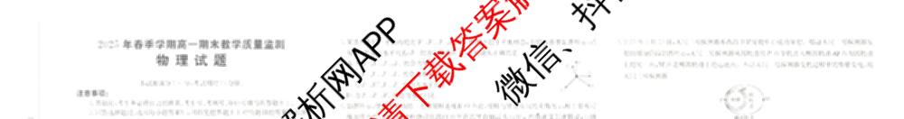 广西壮族自治区贵港市南县多校2025年春季学期高一期末教学质量监测(7月)试卷及答案汇总: 含英语(A2)、化学(A1)、政治试卷解析物理试题 广西壮族自治区贵港市南县多校2025年春季学期高一期末教学质量监测(7月)试卷及答案汇总: 含英语(A2)、化学(A1)、政治试卷解析物理试题