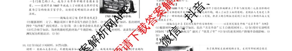 (DB-1)陕西省榆林市定边县2025~2026学年度第一学期阶段作业九年级各科答案及试卷: 含语文、物理、道德与法治试卷解析历史试题
