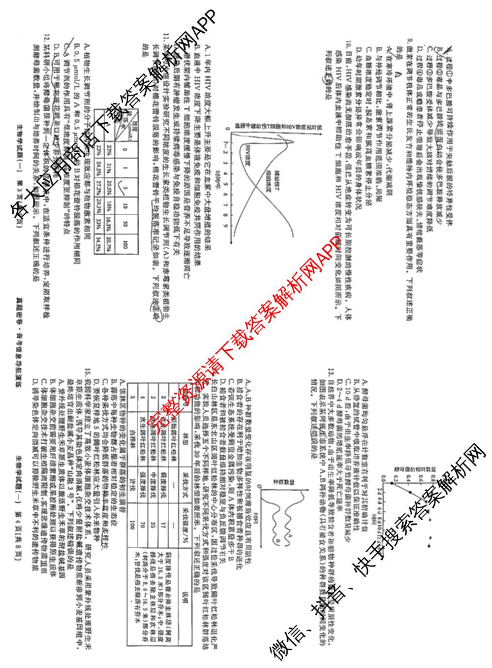 真题密卷2025-2026学年度备考信息导航演练(一)1（含政治(2)、政治(6)、生物(1)等22份）生物试题
