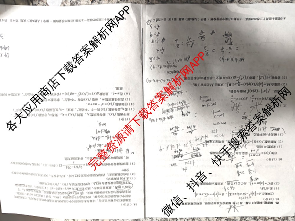 A10联盟&宿州十三校2025级高一上学期11月期中质量检测试卷及答案汇总（19科全）数学试题