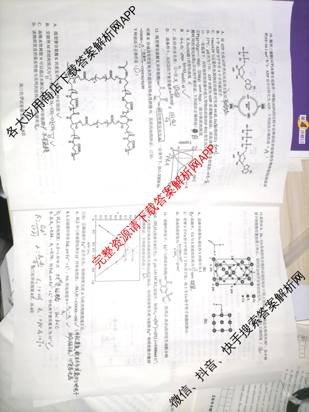2025年江西师大附中高三三模(5.16)（含政治 英语 生物等9份）化学试题