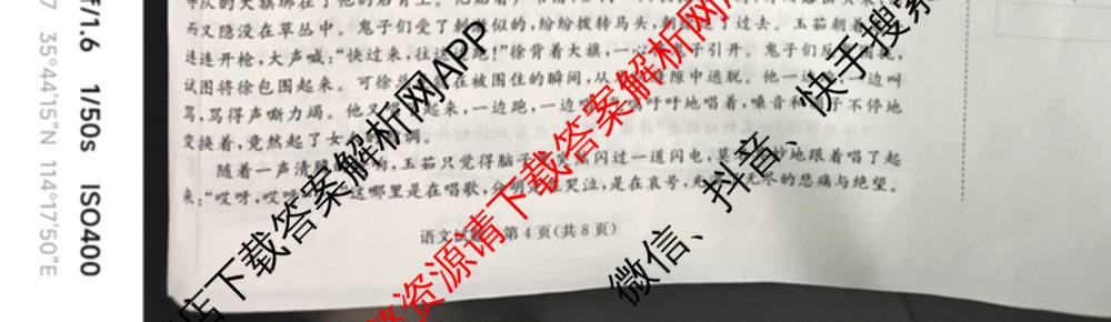 青桐鸣2028届普通高等学校招生全国统一考试青桐鸣大联考(高一)(11.17)各科答案及试卷: 含物理 生物 语文试卷解析语文试题