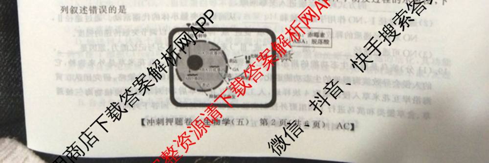2026普通高等学校招生全国统一考试冲刺押题卷(五)5试卷及答案汇总(已更新数学(A)、政治(C)、地理(HNY)等16份)生物试题