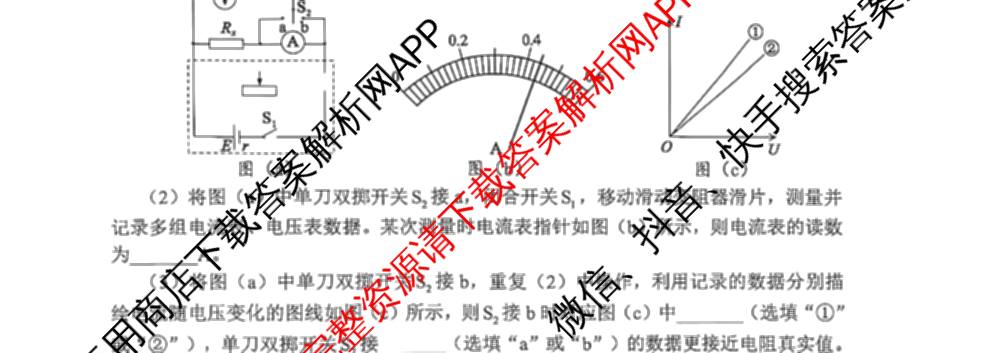 2025-2026学年四川省高三年级第一次联合诊断性考试(11月)各科答案及试卷（含政治、物理、生物等）物理试题
