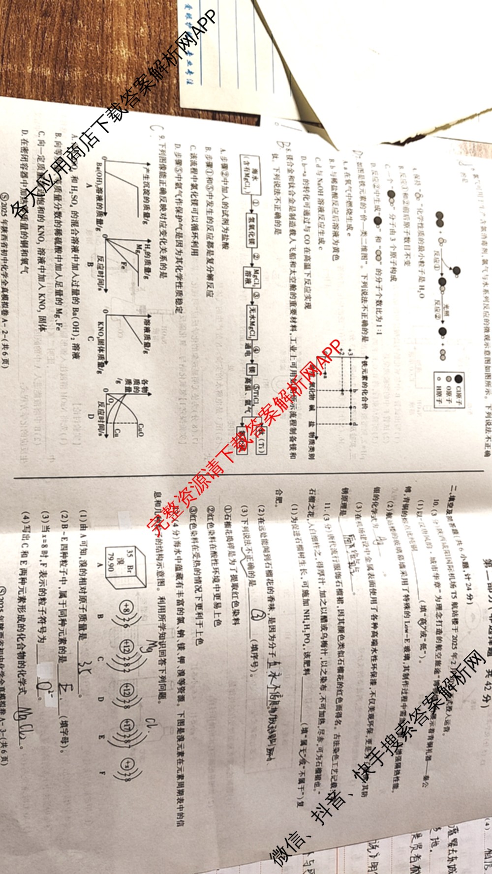 2025年陕西省初中学业水考试全真模拟卷[试卷类型A][页脚S]: 含化学、道德与法治、物理试卷解析化学试题