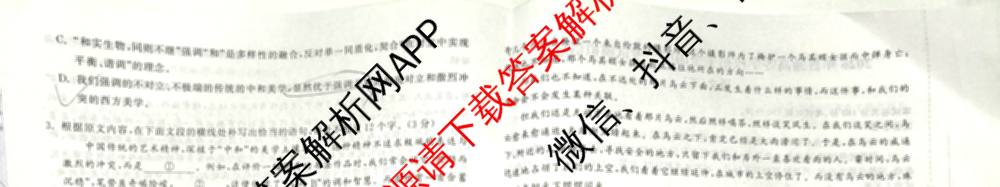 天舟高考衡中同卷2026年普通高等学校招生全国统一考试模拟信息卷(五)5（含化学(JY) 历史(GY) 物理(山东版)等35份）语文试题