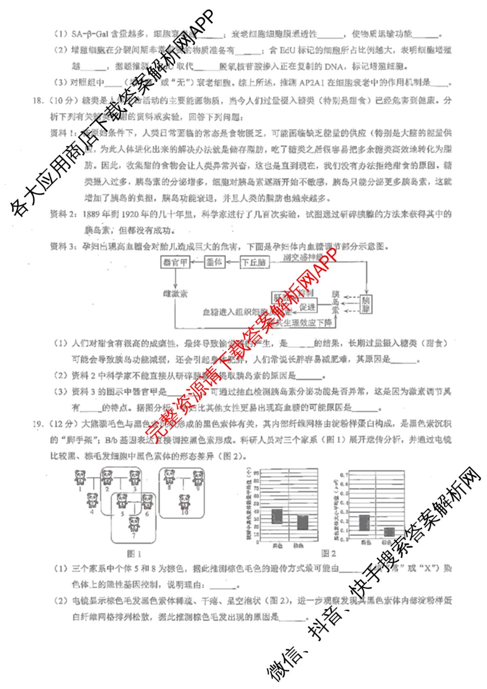 重庆康德2026届重庆市普通高等学校招生全国统一考试 高考模拟调研卷(二)（含历史、数学、化学等）生物试题