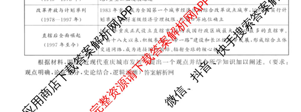 天舟高考衡中同卷2026年普通高等学校招生全国统一考试模拟信息卷(六)6试卷及答案汇总: 含化学(山东版) 英语(通用版) 生物(WY)试卷解析文综试题