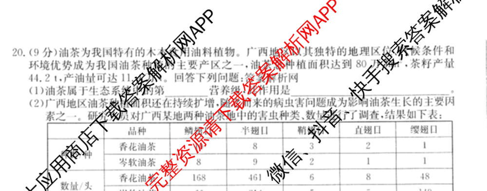 2026年普通高等学校招生全国统一考试猜题密卷(一)1(已更新物理(C1)、化学(C3)、政治(ZZ)等11份)生物试题