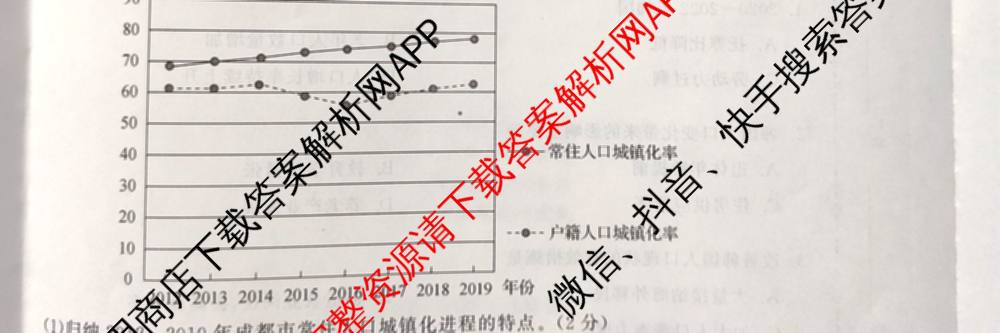 天舟高考衡中同卷2025年普通高等学校招生全国统一考试模拟信息卷(六)6（含数学(A) 理综(XJ专版) 语文(A)等）地理试题