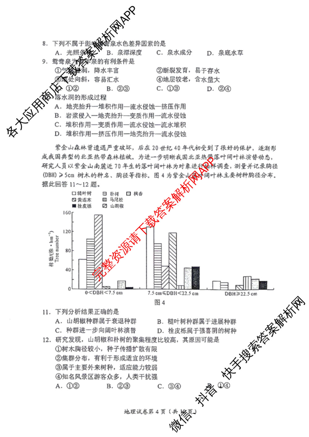 2023-2024学年度苏锡常镇四市高三教学情况调研(二)（含化学、地理、物理等）地理试题